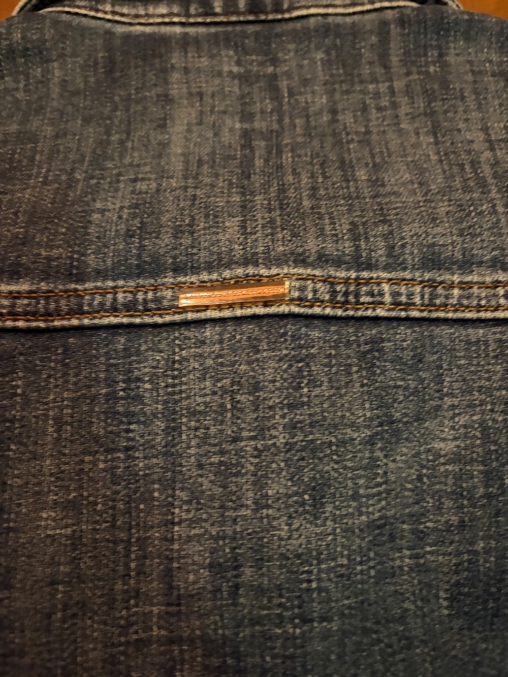 White House Black Market Dark Blue Denim Jean Jacket - Picture 4 of 5